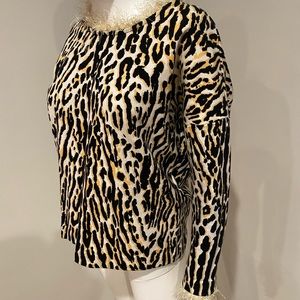Maje Leopard Print Sweater